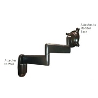 Plura Dual Arm Wall Mount for Small Monitors 17", 19", 20", 21" & 24"