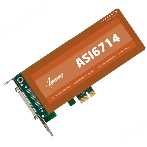 AudioScience ASI6714 Low Profile PCI Express Sound Card with GPIO