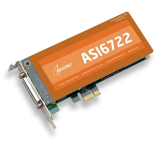 AudioScience ASI6722 Low Profile PCI Express Sound Card with GPIO