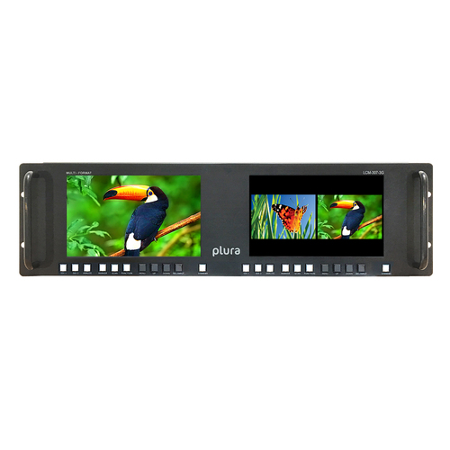 Plura Dual 7" or Quad 4"- Rackmount 3G General Use Monitor