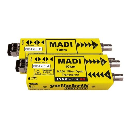 Lynx Technik MADI Coax to MADI Bidirectional Fiber Transceiver