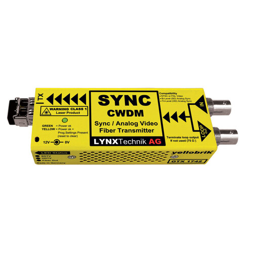 Lynx Technik OTX 1742-2 Analogue Sync/Video to Fiber Optic Transmitter