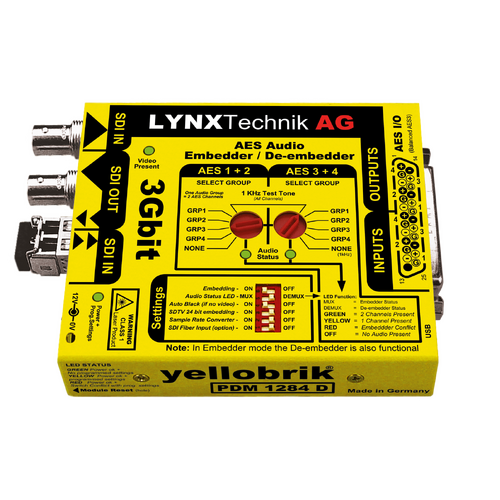 Lynx Technik PDM 1284 D - AES audio Embedder / De-embedder (balanced AES)