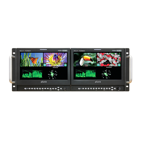 Plura Dual 9" or Quad 5" Rackmount Broadcast Monitor - 3Gb/s ! 